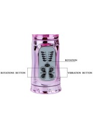 BAILE VIBRADOR RECARGABLE CON ROTACION Y ESTIMULADOR THROBBING BUTTERF