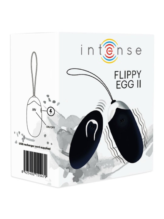 INTENSE FLIPPY II HUEVO RECARGABLE REMOTO NEGRO