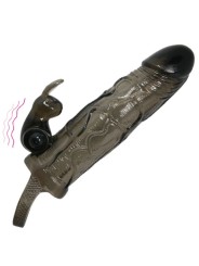 BAILE BRAVE MAN FUNDA REALISTICA PENE CON RABBIT 165 CM NEGRO