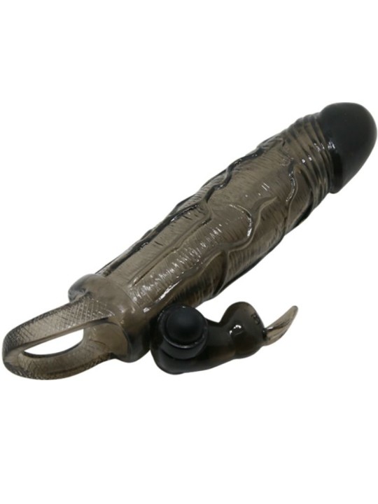 BAILE BRAVE MAN FUNDA REALISTICA PENE CON RABBIT 165 CM NEGRO