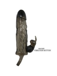 BAILE BRAVE MAN FUNDA REALISTICA PENE CON RABBIT 165 CM NEGRO