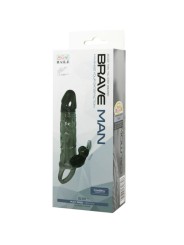 BAILE BRAVE MAN FUNDA REALISTICA PENE CON RABBIT 165 CM NEGRO