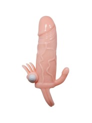 BAILE BRAVE MAN FUNDA PENE ANAL Y CLITORIS VIBRADOR 165 CM NATURAL