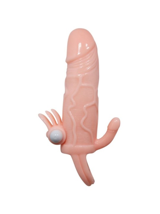 BAILE BRAVE MAN FUNDA PENE ANAL Y CLITORIS VIBRADOR 165 CM NATURAL