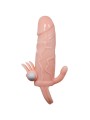 BAILE BRAVE MAN FUNDA PENE ANAL Y CLITORIS VIBRADOR 165 CM NATURAL