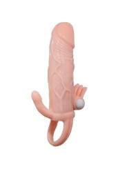 BAILE BRAVE MAN FUNDA PENE ANAL Y CLITORIS VIBRADOR 165 CM NATURAL
