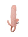 BAILE BRAVE MAN FUNDA PENE ANAL Y CLITORIS VIBRADOR 165 CM NATURAL