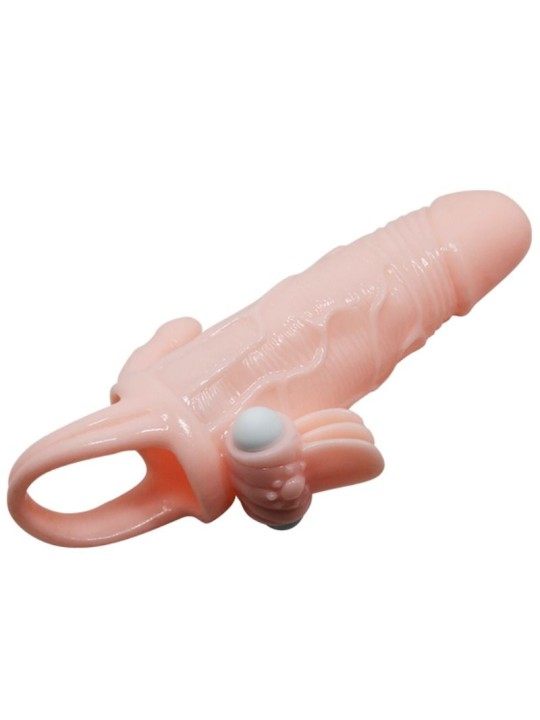 BAILE BRAVE MAN FUNDA PENE ANAL Y CLITORIS VIBRADOR 165 CM NATURAL