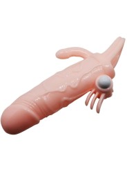 BAILE BRAVE MAN FUNDA PENE ANAL Y CLITORIS VIBRADOR 165 CM NATURAL