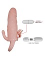 BAILE BRAVE MAN FUNDA PENE ANAL Y CLITORIS VIBRADOR 165 CM NATURAL