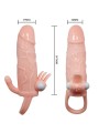BAILE BRAVE MAN FUNDA PENE ANAL Y CLITORIS VIBRADOR 165 CM NATURAL