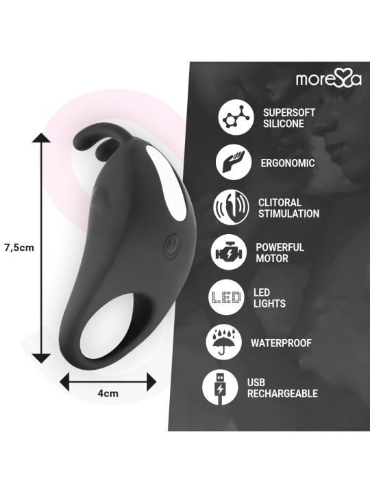 MORESSA BRAD PREMIUM SILICONE RECARGABLE NEGRO