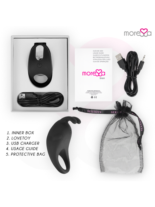MORESSA BRAD PREMIUM SILICONE RECARGABLE NEGRO