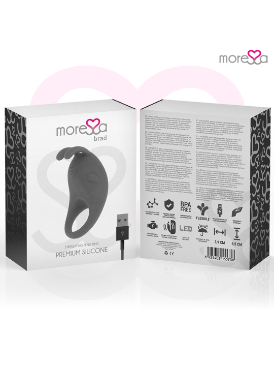 MORESSA BRAD PREMIUM SILICONE RECARGABLE NEGRO