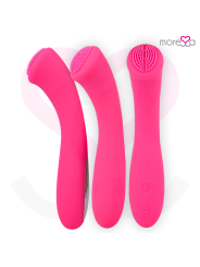 MORESSA CELSO MASAJEADOR DUO PUNTO G Y SUERO PELVICO PREMIUM SILICONE RECARGABLE