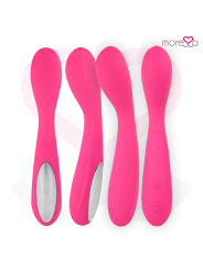 MORESSA DRUSO MASAJEADOR DUO PUNTO G Y SUERO PELVICO PREMIUM SILICONE RECARGABLE