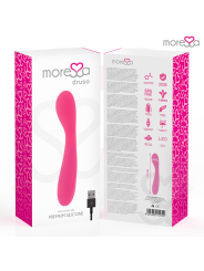 MORESSA DRUSO MASAJEADOR DUO PUNTO G Y SUERO PELVICO PREMIUM SILICONE RECARGABLE