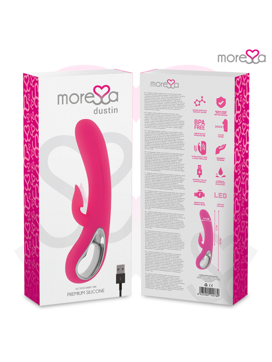 MORESSA DUSTIN ONDAS ESTIMULADORAS CLITORIAL Y POTENTE VIBRACION PREMIUM SILICONE RECARGABLE