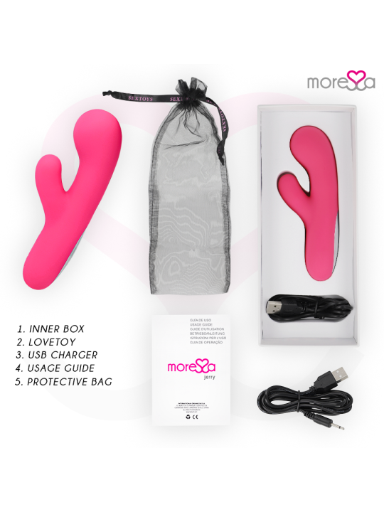 MORESSA JERRY CLIP VIBRADOR PUNTO G Y CLITORIS PREMIUM SILICONE RECARGABLE