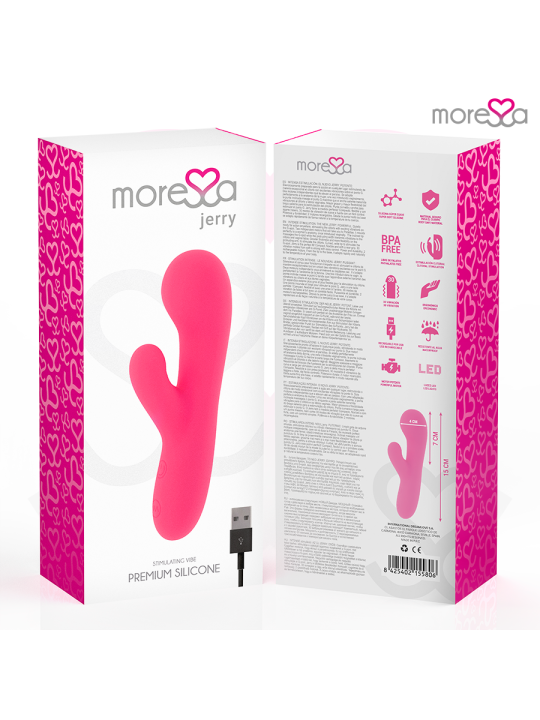 MORESSA JERRY CLIP VIBRADOR PUNTO G Y CLITORIS PREMIUM SILICONE RECARGABLE