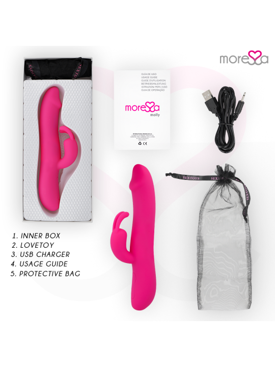 MORESSA MOLLY IMPULSOR UPDOWN Y POTENTE VIBRACION PREMIUM SILICONE RECARGABLE