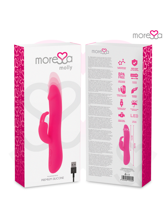 MORESSA MOLLY IMPULSOR UPDOWN Y POTENTE VIBRACION PREMIUM SILICONE RECARGABLE