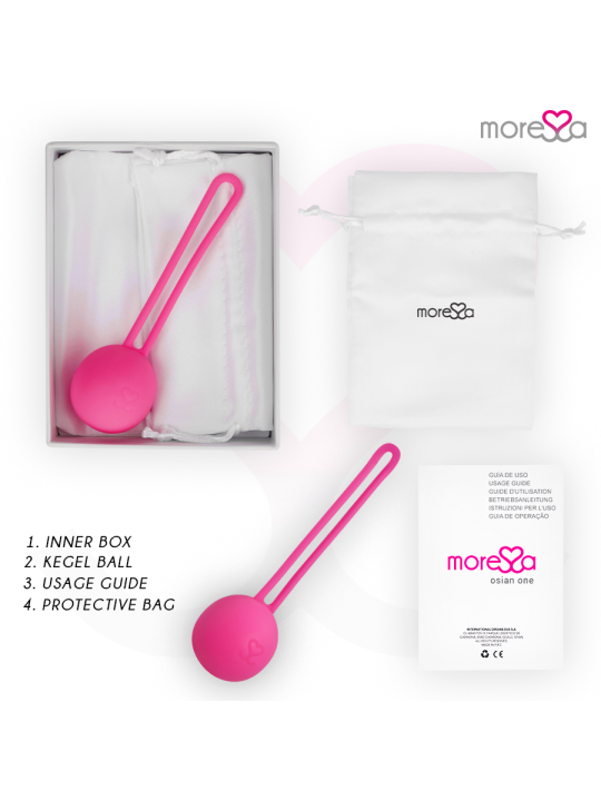 MORESSA OSIAN ONE ENTRENAMIENTO SUELO PELVICO 51gr PREMIUM SILICONA ROSA