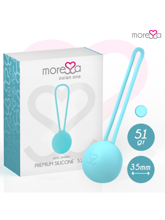 MORESSA OSIAN ONE ENTRENAMIENTO SUELO PELVICO 51gr PREMIUM SILICONA TURQUESA