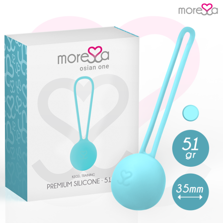 MORESSA OSIAN ONE ENTRENAMIENTO SUELO PELVICO 51gr PREMIUM SILICONA TURQUESA