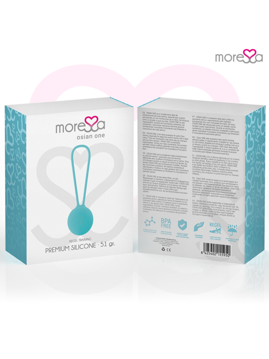 MORESSA OSIAN ONE ENTRENAMIENTO SUELO PELVICO 51gr PREMIUM SILICONA TURQUESA