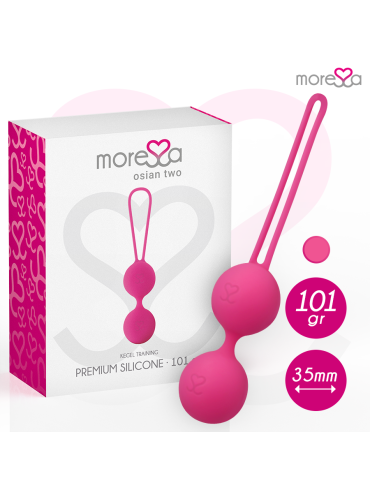 MORESSA OSIAN TWO ENTRENAMIENTO SUELO PELVICO 101gr PREMIUM SILICONA ROSA