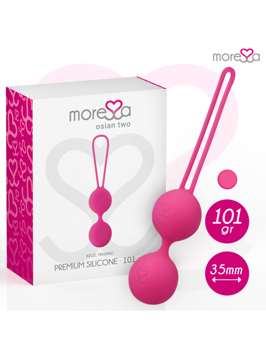 MORESSA OSIAN TWO ENTRENAMIENTO SUELO PELVICO 101gr PREMIUM SILICONA ROSA