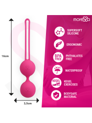 MORESSA OSIAN TWO ENTRENAMIENTO SUELO PELVICO 101gr PREMIUM SILICONA ROSA