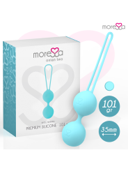 MORESSA OSIAN TWO ENTRENAMIENTO SUELO PELVICO 101gr PREMIUM SILICONA TURQUESA