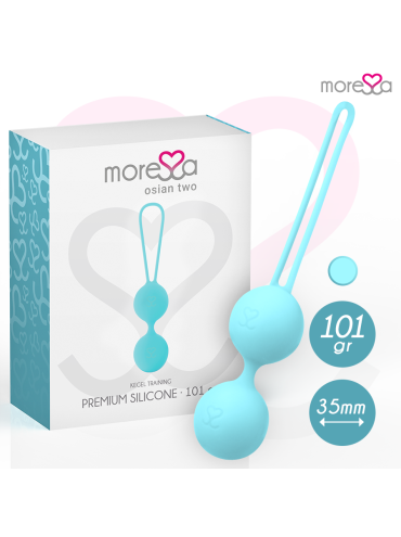 MORESSA OSIAN TWO ENTRENAMIENTO SUELO PELVICO 101gr PREMIUM SILICONA TURQUESA