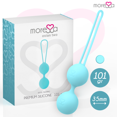 MORESSA OSIAN TWO ENTRENAMIENTO SUELO PELVICO 101gr PREMIUM SILICONA TURQUESA