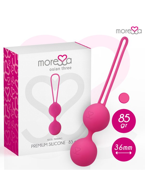 MORESSA OSIAN THREE ENTRENAMIENTO SUELO PELVICO 85 gr PREMIUM SILICONA ROSA
