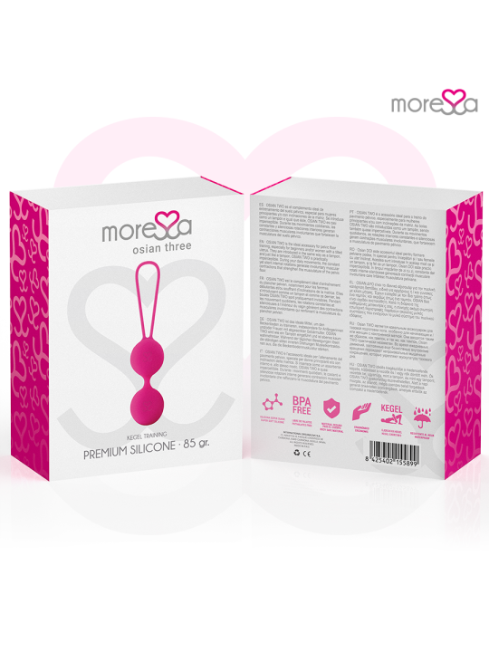 MORESSA OSIAN THREE ENTRENAMIENTO SUELO PELVICO 85 gr PREMIUM SILICONA ROSA