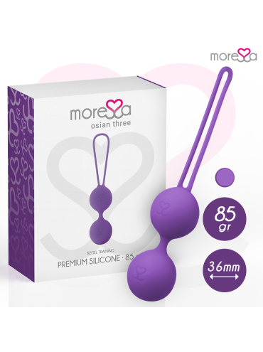 MORESSA OSIAN THREE ENTRENAMIENTO SUELO PELVICO 85 gr PREMIUM SILICONA LILA