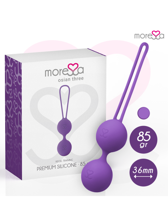MORESSA OSIAN THREE ENTRENAMIENTO SUELO PELVICO 85 gr PREMIUM SILICONA LILA