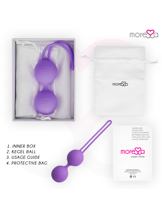 MORESSA OSIAN THREE ENTRENAMIENTO SUELO PELVICO 85 gr PREMIUM SILICONA LILA