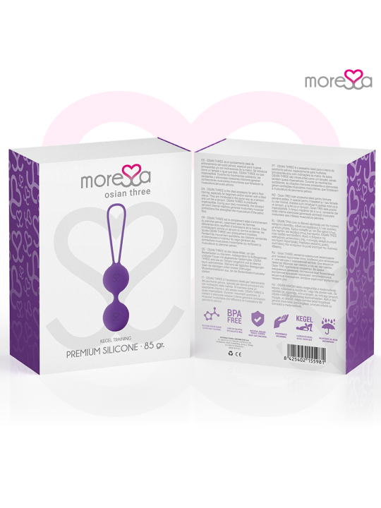 MORESSA OSIAN THREE ENTRENAMIENTO SUELO PELVICO 85 gr PREMIUM SILICONA LILA