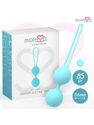 MORESSA OSIAN THREE ENTRENAMIENTO SUELO PELVICO 85 gr PREMIUM SILICONA TURQUESA