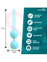 MORESSA OSIAN THREE ENTRENAMIENTO SUELO PELVICO 85 gr PREMIUM SILICONA TURQUESA