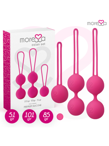 MORESSA OSIAN SET PREMIUM SILICONA ROSA Osian One 51 g Osian Two 101 g Osian Three 85 g
