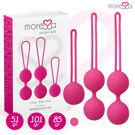 MORESSA OSIAN SET PREMIUM SILICONA ROSA Osian One 51 g Osian Two 101 g Osian Three 85 g