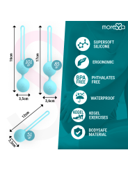 MORESSA OSIAN SET Osian One 51 Gr Osian Two 101 Gr Osian Three 85 gr PREMIUM SILICONA TURQUESA