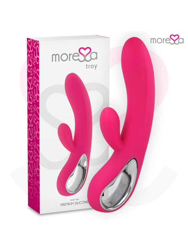 MORESSA TROY MASAJEADOR PUNTO G Y CLITORIS PREMIUM SILICONE RECARGABLE