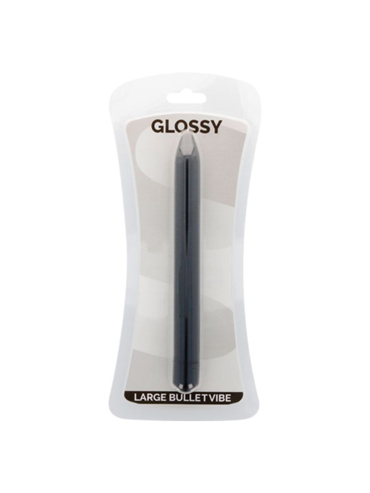 GLOSSY SLIM VIBRADOR NEGRO