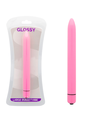 GLOSSY SLIM VIBRADOR ROSA INTENSO